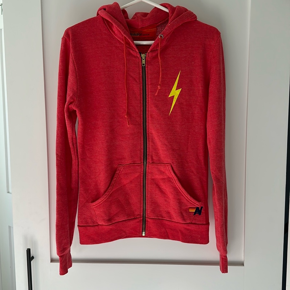 XS Red Aviator Nation hoodie 
Pre-owned